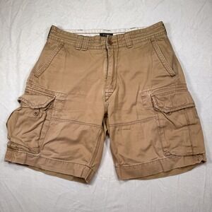 POLO RALPH LAUREN Men's 34 Dark Tan 100% Cotton Classic Polo Chino Cargo Shorts